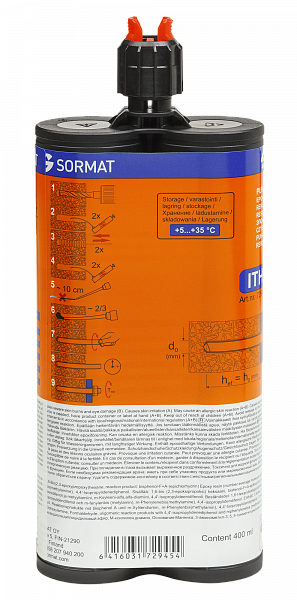 Химический анкер Sormat ITH 400 EPOX 1:1, 400мл