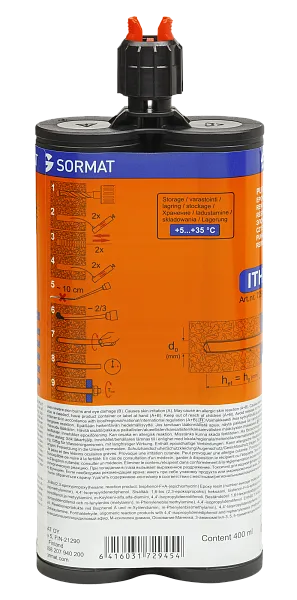 Химический анкер Sormat ITH 400 EPOX 1:1, 400мл
